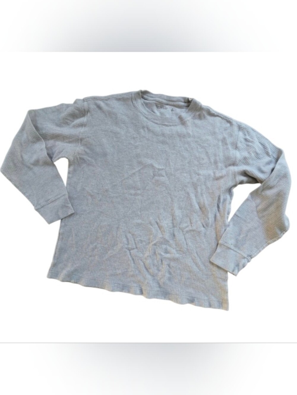 Men's Crewneck Thermal Long-Sleeve Sweater - Light Gray